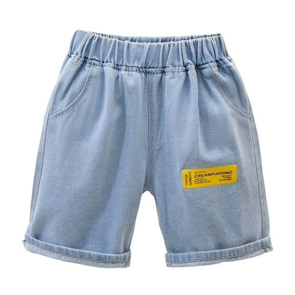 Hiijoy Toddler Boys Thin Denim Shorts Elastic Waist Lightweight Shorts for Kids, Sizes 2-3T
