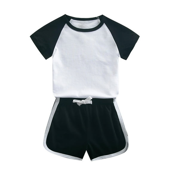 Hiijoy Toddler Boys Tracksuit Casual Short Sleeve T-Shirt & Shorts Outfits, 2-Piece, Sizes 3-4T