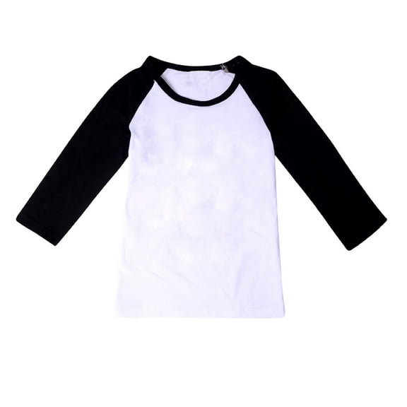 Hiijoy Toddler Girls 3/4 Sleeve T Shirt Raglan Sleeve Crewneck T-Shirt Casual Soft Tshirt