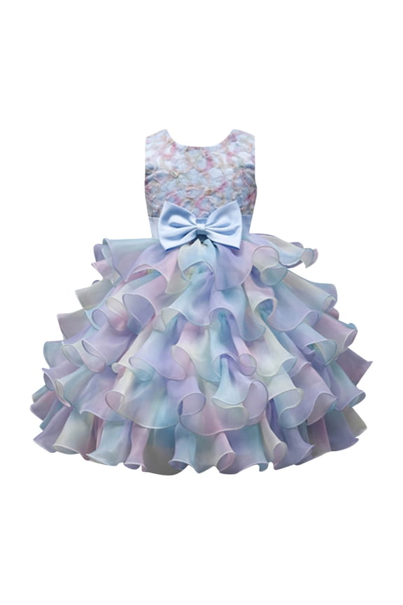 Toddler Girls Birthday Party Princess Tutu Dress Ball Gown Prom Dress, Sizes 2-12