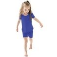 thumbnail image 1 of Hiijoy Toddler Girls Clothes Set Solid Short Sleeve T-Shirt and Shorts Set Pajamas Child Summer Outfit Set, 1 of 8