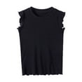 thumbnail image 1 of Hiijoy Toddler Girls Cotton Knit Tank Top Solid Color Sleeveless Top, Sizes 4-10, 1 of 2