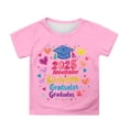thumbnail image 1 of Hiijoy Toddler Girls Graduation Photo T-Shirt Letter Print Short Sleeve Tshirt, Sizes 3-13, 1 of 3