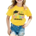 thumbnail image 1 of Hiijoy Toddler Girls Graduation T-Shirt Letter Print Short Sleeve Cotton T Shirt, Sizes 4-5Y, 1 of 3