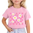 thumbnail image 1 of Hiijoy Toddler Girls Graphic T-Shirt Summer Cute Short Sleeved T Shirt Tee Top, Sizes 3-13, 1 of 3
