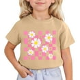 thumbnail image 1 of Hiijoy Toddler Girls Graphic T-Shirt Summer Cute Short Sleeved T Shirt Tee Top, Sizes 3-13, 1 of 3