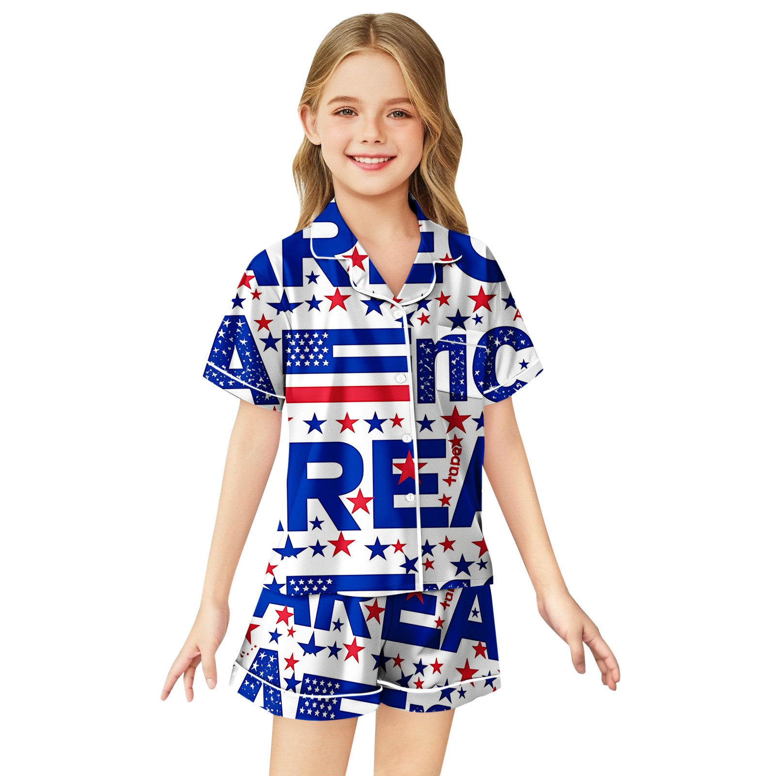 Hiijoy Toddler Girls Independence Day Pajamas 4th of July Kids Homewear ...