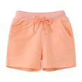 thumbnail image 1 of Hiijoy Toddler Girls Knit Active Shorts Solid Plain Pull-On Casual Shorts, Sizes 1-7, 1 of 5