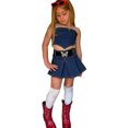 thumbnail image 1 of Hiijoy Toddler Girls Outfits Stylish Summer Denim Tube Top Pleated Skirt Set, Sizes 2-3T, 1 of 8