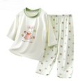 thumbnail image 1 of Hiijoy Toddler Girls Pajamas 3/4 Sleeve T Shirt Pants Snug-Fit Loungewear, Sizes 4-5T, 1 of 3