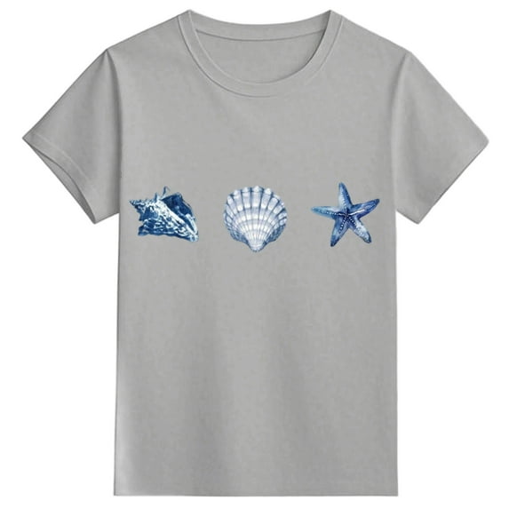 Hiijoy Toddler Girls Short Sleeve Graphic Tee Summer Casual Crewneck T-Shirt, Sizes 1-13
