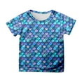thumbnail image 1 of Hiijoy Toddler Girls T-Shirt Scales Print Short Sleeve T Shirt Comfortable Casual Summer Tee, 1 of 3