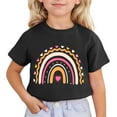 thumbnail image 1 of Hiijoy Toddler Girls Summer Casual T-Shirt Rainbow Print Short Sleeve T Shirt, Sizes 3-13, 1 of 3