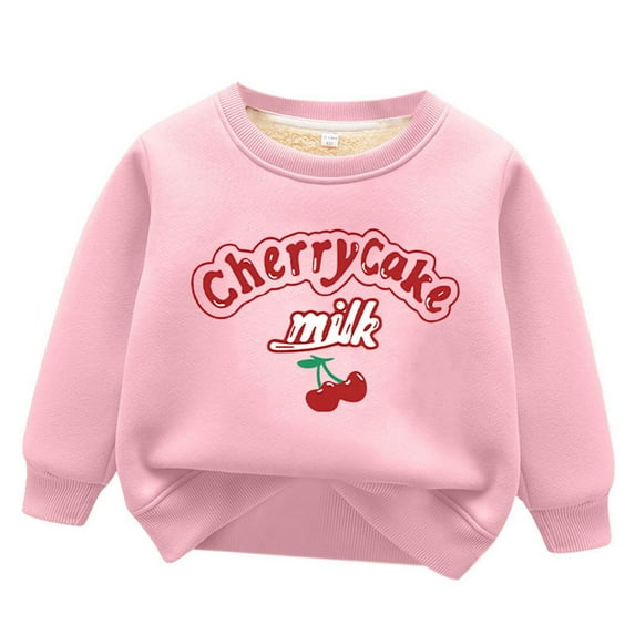Hiijoy Toddler Girls Sweatshirt Cute Thicken Warm Pullover Top Kids Winter Clothes