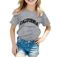thumbnail image 1 of Hiijoy Toddler Girls T-Shirt California Print Short Sleeve Tshirt Loose Casual T Shirt Tee, 1 of 3
