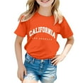 thumbnail image 1 of Hiijoy Toddler Girls T Shirt California Printed Short Sleeve T-Shirt Summer Casual Tshirt, 1 of 3
