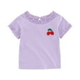 thumbnail image 1 of Hiijoy Toddler Girls T Shirt Short Sleeved Crewneck T-Shirt Summer Soft Casual Tshirt, 1 of 4