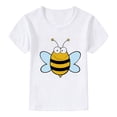 thumbnail image 1 of Hiijoy Toddler Girls Tshirt Cartoon Bee Print Short Sleeve Crewneck T Shirt Summer Casual T Shirt, 1 of 1