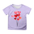 thumbnail image 1 of Hiijoy Toddler Girls Valentine's Day T Shirt Short Sleeve Graphic T-Shirt, Sizes 3-13, 1 of 3
