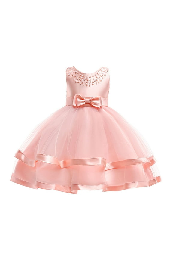 Toddler Girls Wedding Party Pageant Dress Ball Gown Prom Princess Dress, Sizes 3-9