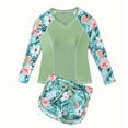 thumbnail image 1 of Hiijoy Tween Girls Surf Swimsuit Long Sleeves Rash Guard Athletic Bathing Suit Swimwear, 1 of 4