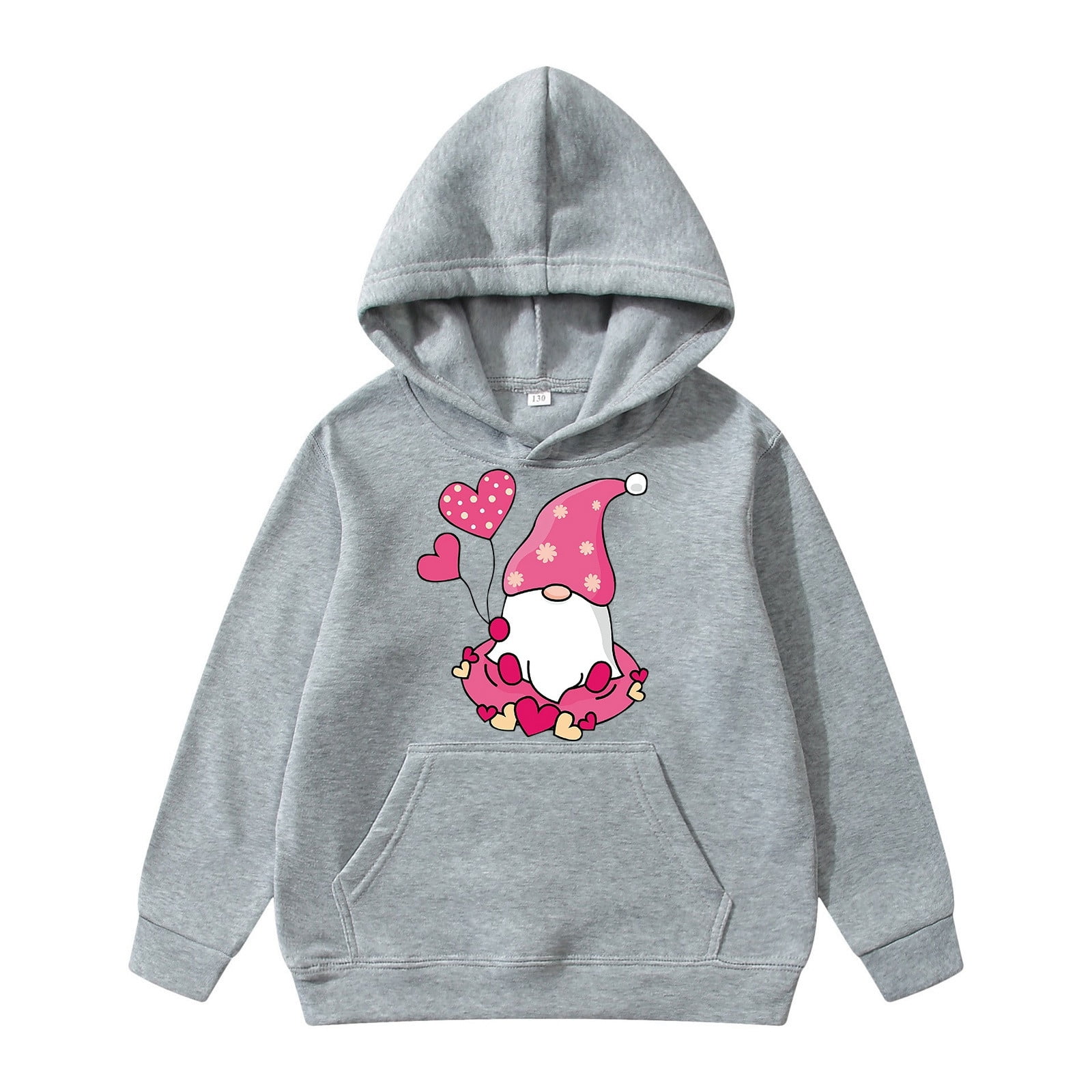 Hiijoy Valentine's Day Hoodie for Kids Cartoon Print Pullover Hooded ...