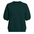 thumbnail image 1 of Hiiko Oversized Sweatshirt for Women Solid Lightweight Half Sleeve Crewneck Pullover Tops, 1 of 3