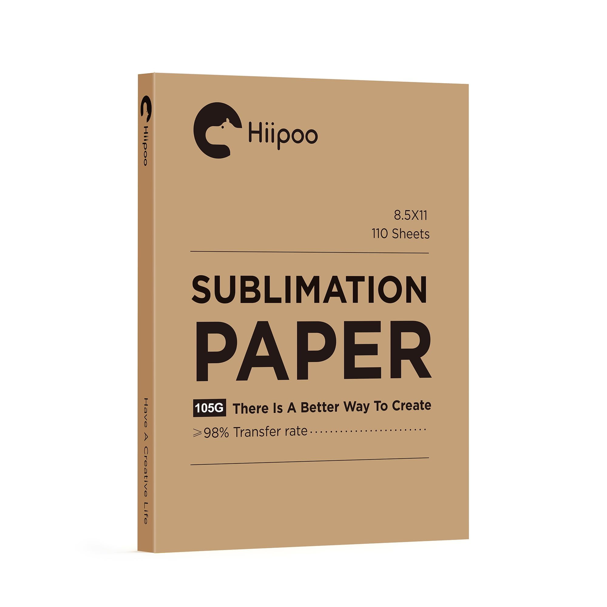 Hiipoo Sublimation Paper 8.5x11 Inch, Work with Sublimation Ink and E