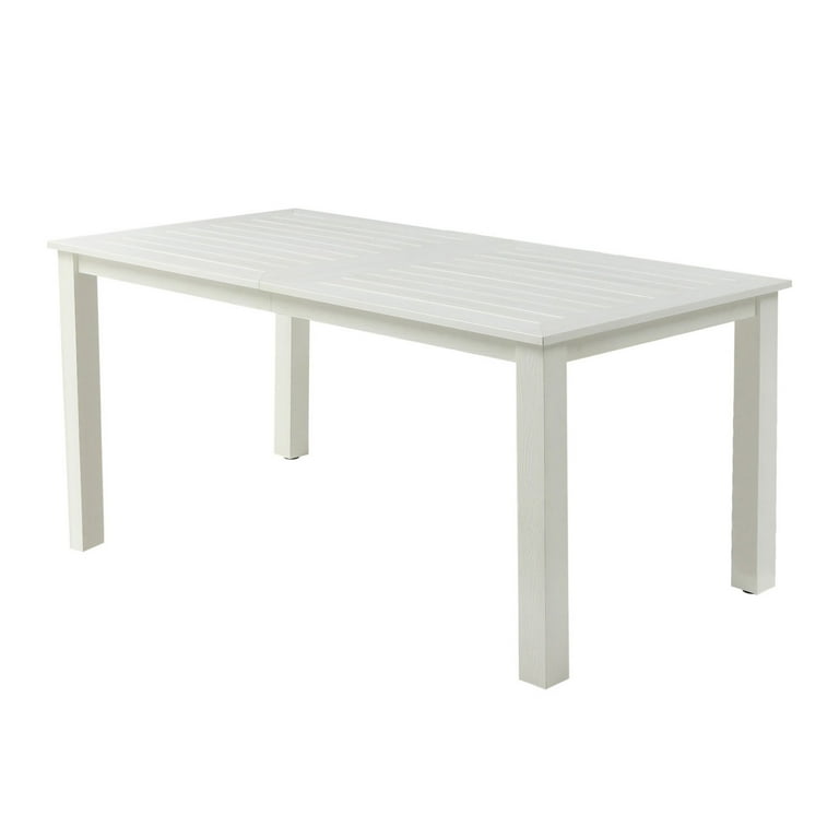 White rectangular outdoor dining table hotsell