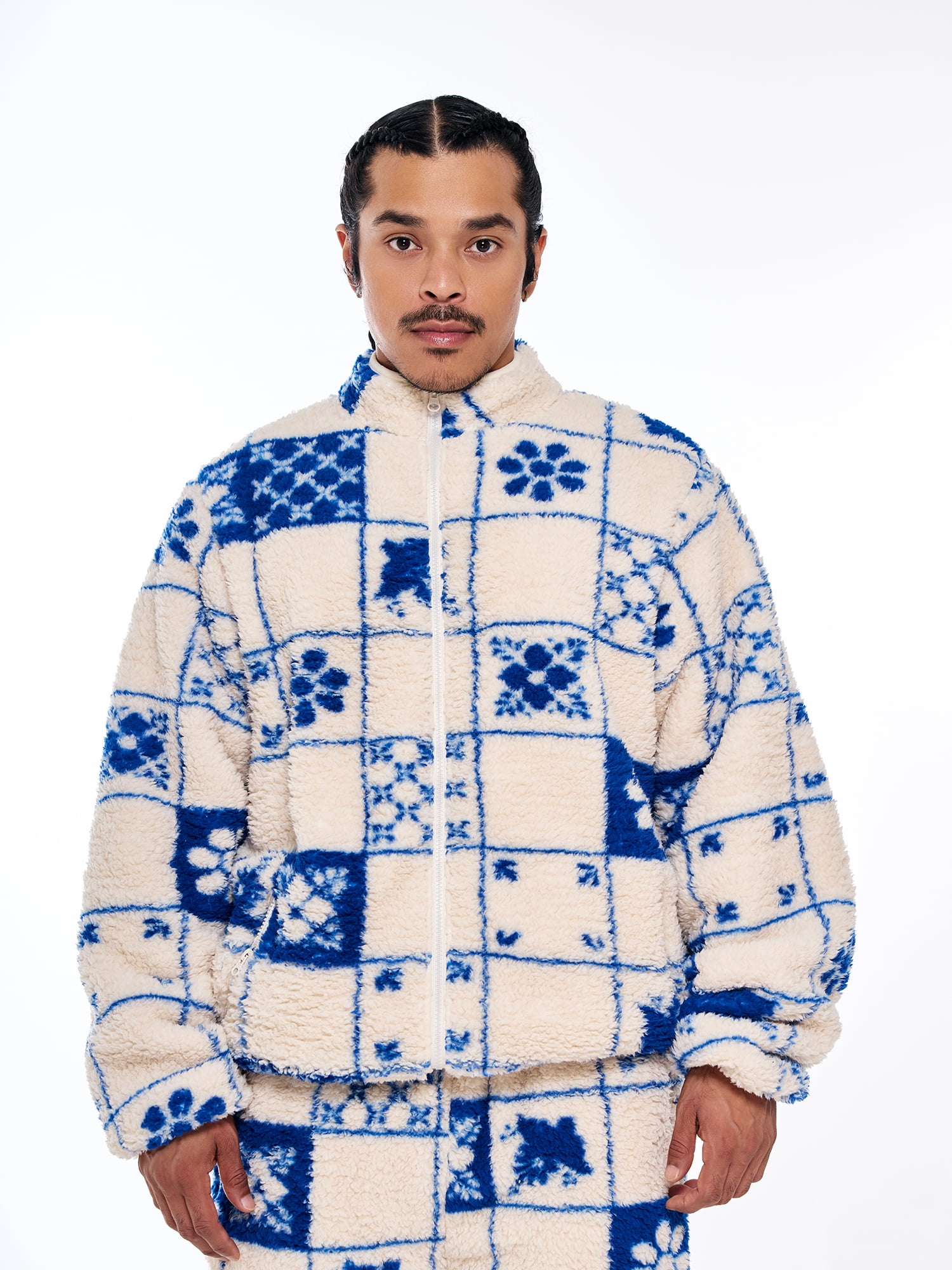 Hija De Tu Madre, Unisex Graphic Zip-Up Jacket, Azulejo