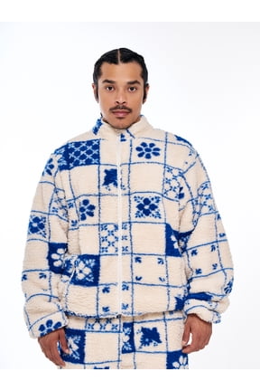 , Unisex Graphic Zip-Up Jacket, Azulejo, Sizes XS-3XL