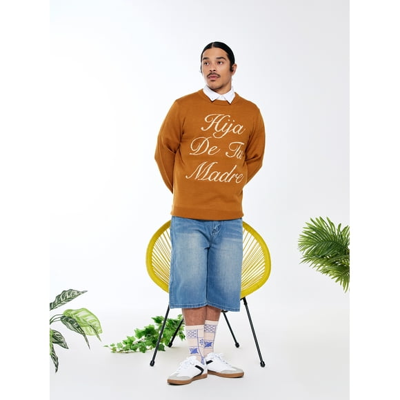 Hija De Tu Madre, Unisex Knit Sweater, Sacred Heart, Sizes XS-3XL