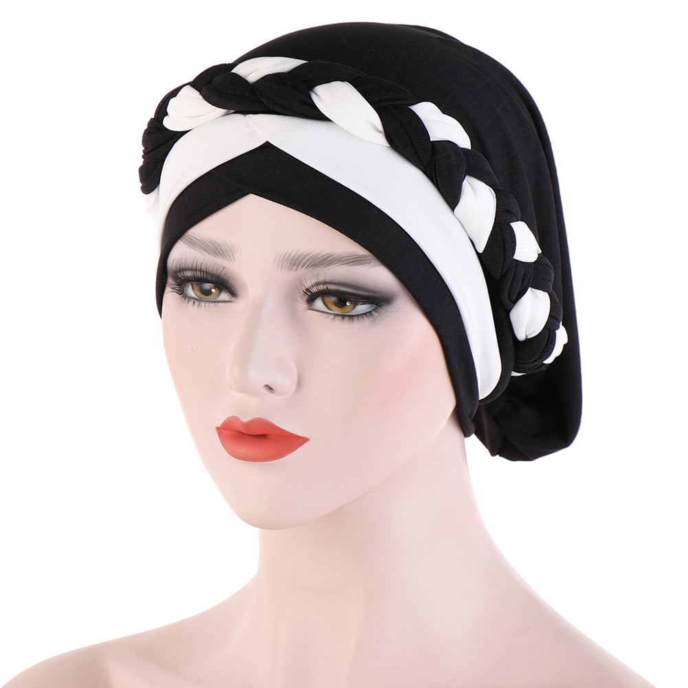 Turbante Donna Pre-Annodato - Foulard Chemioterapia Setoso Con Treccia - Foto 9