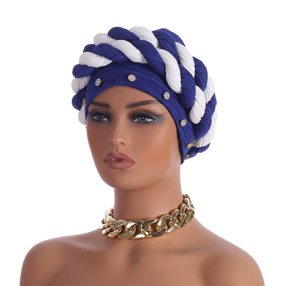 Hijab Braid Silky Turban Hats for Women Cancer Chemo Beanies Cap Headwrap Headwear