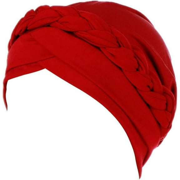 Hijab Braid Silky Turban Hats for Women Cancer Chemo Beanies Cap Headwrap Headwear