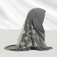 thumbnail image 1 of Hijab Cap AURORADY Cheers Us Girls/Children Hijab Scarf Headscarf Wrap Muslim Amira, Heardband Grey, 1 of 3