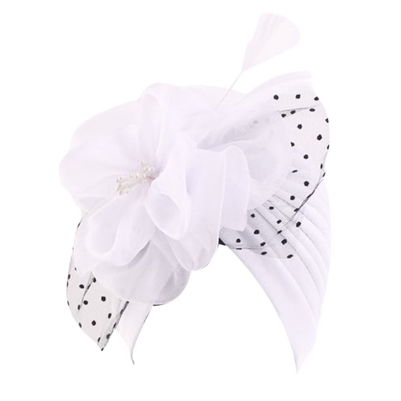 Hijab Cap qinhaie Soft Turban Hat for Women with Cancer, Hair Loss Head Scarf Cap, Breathable Daily Head Wrap Headwear White One Size
