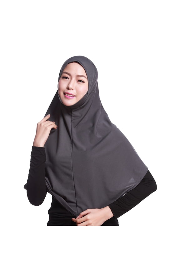 Hijab, Muslim Women's Stretchy Hijab, Solid Color 80Cm Pull on Scarf, Crystal Hemp Hijab for Women, Daily Prayers, Comfortable & Breathable, Modest Fashion Baberdicy, Ideal for Women