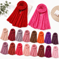 Solid Soft Pink Color Hijab Scarf Head Wrap, Pink Tones, 18 Pieces, Soft Cotton Solid Color ...
