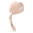 thumbnail image 1 of Hijab Scarf for Women! Yigetop Women's Eid Al Fitr Solid Color forehead Triple Long Tail Headband Muslim Headband Can Be Tied Behind Hat Head Scarf for Women's Hair Beige One Size, 1 of 3