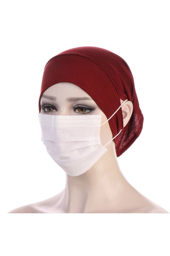 Hijab Undercap With Ear Hole Underscarf Inner Cap Hijabs Bonnet Caps Turban Under Cap With Ear Cut Outs For Headphones Hats