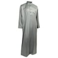 thumbnail image 1 of Hijaz Men’s Authentic White Formal Thobes Arabian Robe Kaftan with Pockets-XL, 1 of 4
