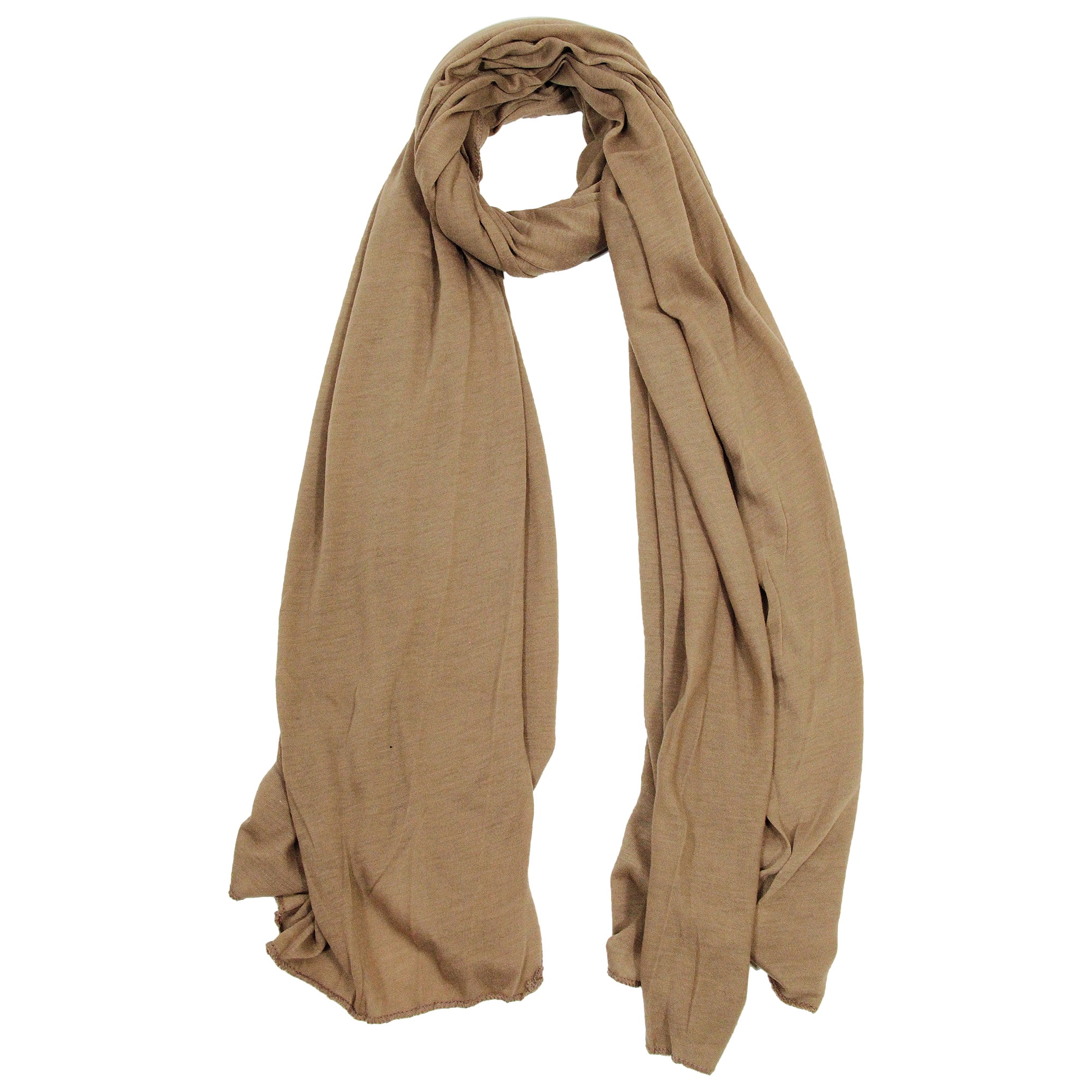 Hijaz Plain Light Brown Soft Rectangle Women's Polyester Jersey