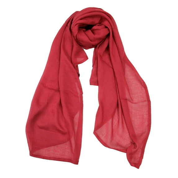 Hijaz Premium Red Modal Hijab Soft Lightweight Wide Luxury Scarf Headwrap Shawl