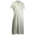 thumbnail image 1 of Hijaz Tea Green Half Sleeve Deep V-Neck Lounge Jalabia Thobe, 1 of 3