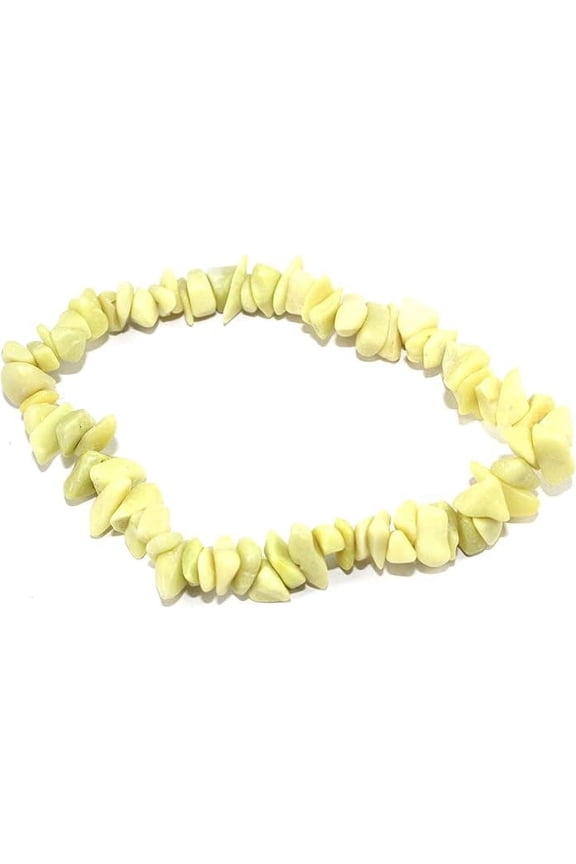 Hijet Serpentine Chips Bracelet for Unisex,Stretchable,sacral chakra Balancing,Reiki,Yoga,Meditation,Natural Crystal