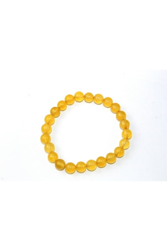 Hijet Yellow Jade 8 mm Bracelet for Men Or Woman,Reiki,Chakra Balancing,stretchable,Positive Energy