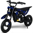 thumbnail image 1 of Hijoke 36V Kids Electric Dirt Bike, 15.5 MPH High-Speed Electric Motorcycle Ride on Toy for Kids Aged 3-10, 133 LBS Max Load, 10-Mile Range, Waterproof Seat, Twist Grip Throttle, Blue, 1 of 9