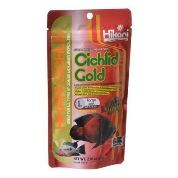 Hikari 4489 Cichlid Gold Color Enhancing Fish Food - Large Pellet
