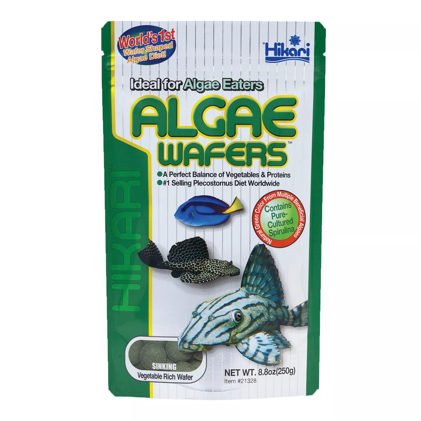 Hikari Algae Wafers Fish Food - Perfect Diet for Plecostomus & Herbivorous Bottom Feeders, 8.8 oz